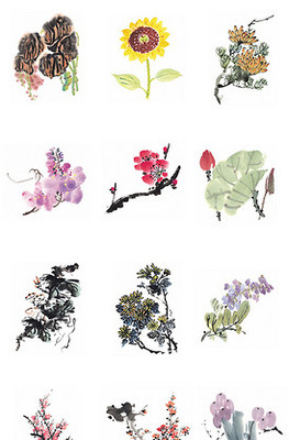 水墨花卉圖案在家用電器設計中的藝術融合